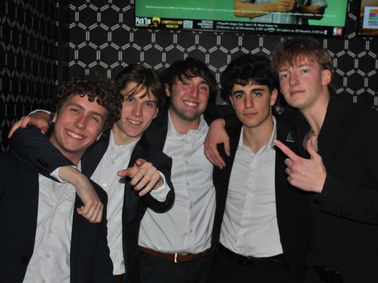 Five Delta Chi brothers at Spring Formal 2026